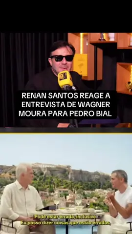 RENAN SANTOS REAGIU AO VIVO NO YT A ENTREVISTA DE WAGNER MOURA PARA PEDRO BIAL #renansantos #pedrobial #wagnermoura 