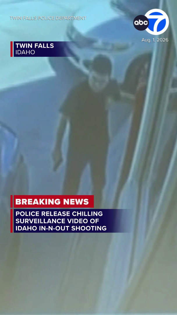 CHILLING VIDEO: Idaho police released new surveillance footage showing the chaotic scene when a gunman opened fire at an In-N-Out Burger in Twin Falls. The dramatic video shows terrified employees diving for cover and shielding one another as the gunman fires shots at the drive-thru window. https://abc7ne.ws/R56Dlg