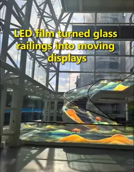 Even a moving staircase can become part of the display. A Chinese LED film company transformed the railings into screens, bringing dynamic visuals to life. ✨ #ChinaVibes