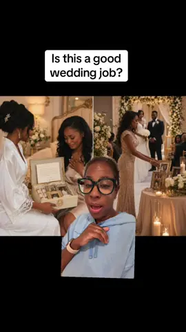 S this a good wedding job…what are some other good wedding jobs?? #bride #bridesmaids #fyp 