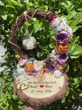 Wooden Ring Platter 💍🍂🧿 ~ Customised Wooden Ring Tray 🍂💍 #creatorsearchinsights #ftpシ #certificatesholder #ROM #foryoupageofficiall 