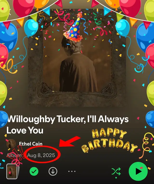 #willoughbytucker #ethelcain #willoughbytuckerillalwaysloveyou #wtialy #birthday 