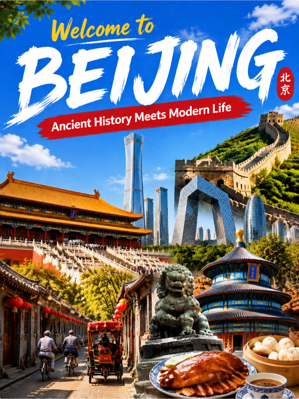 Real China, Not The Filter Most people only see this side of Beijing… 👀 🏯The Forbidden City 🏔The Great Wall But the real Beijing is hidden in the hutongs, local markets, morning Tai Chi, traditional culture, and everyday life. 🇨🇳A city with 3,000+ years of history and stories beyond the guidebooks. Save this before your Beijing trip ✈️ Follow Michael for authentic China travel tips. #creatorsearchinsights #realchina #travelchina #chinatravel #beijing 