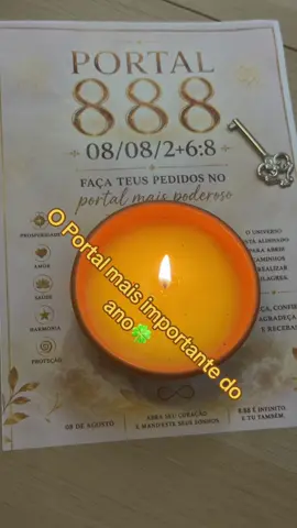 O portal mais importante do ano esta ativo para energias e realizações!  888 Força, Harmonia, realizações. #deus #portal #fé #mundo #aurora 