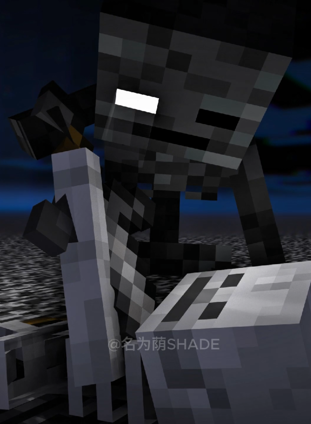 [Minecraft Animation / Wither Skeleton × Skeleton] Really Don't Want to Fight #witherskeletonxskeleton #Minecraft #凋白 