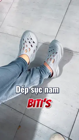 Dép sục nam Biti’s phom thể thao, mấy anh vừa có thể đi cafe, đi dạo, đi chơi, đi biển, đi mưa rất tiện luôn #depsucnam #depnamdep #depnam #depnambitis #bitishunter 
