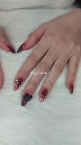 Nail art maroon 💅🏻❤️🍒#nailartkelapagading #nailartambassador #nailsunter #fyppppppppppppppppppppppp #salonviral 