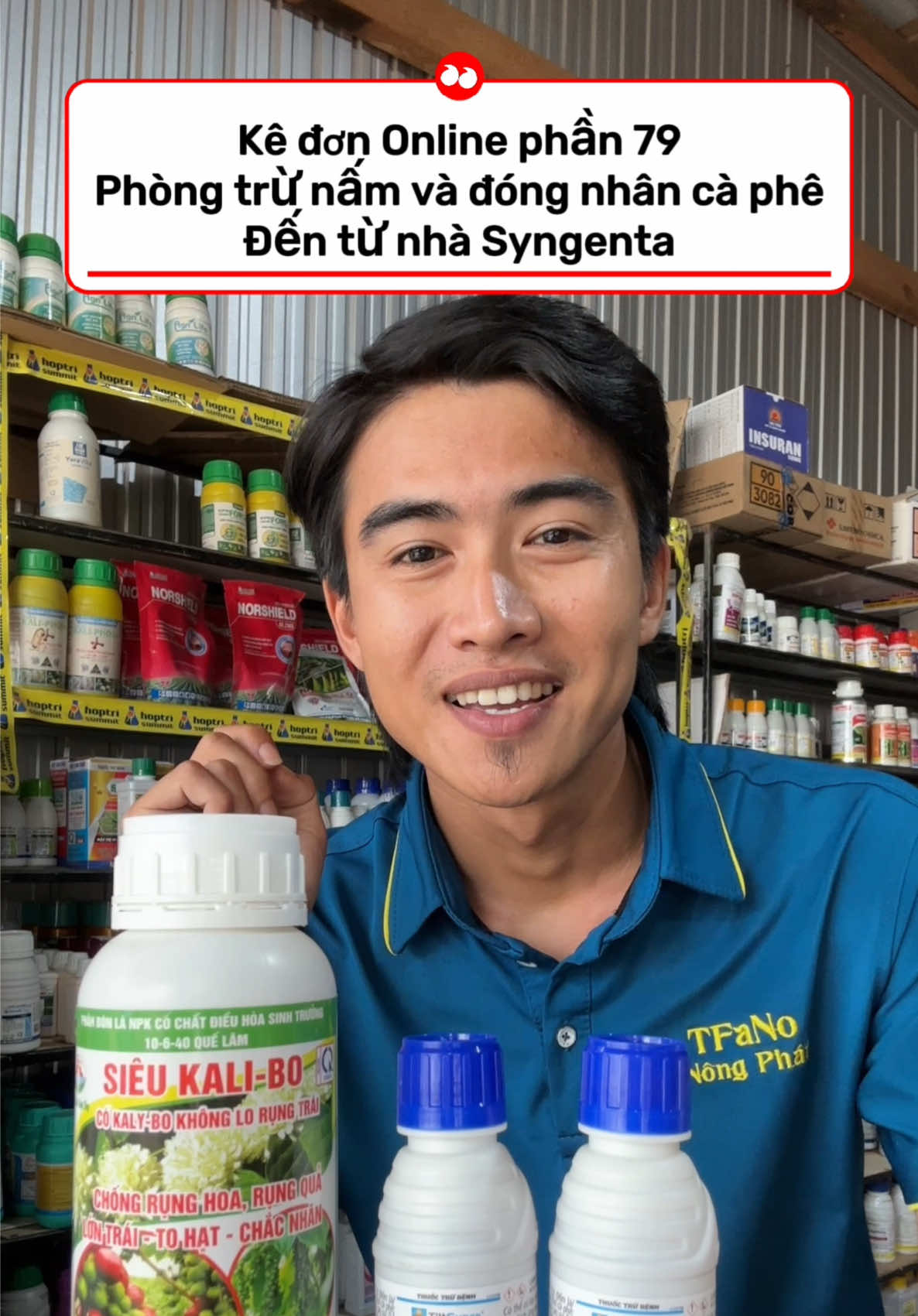 Đóng nhân cà phê, hỗ trợ trái chính đều dễ dàng thu hái #caycaphe #kalibo #tiltsuper #càphê #syngenta 