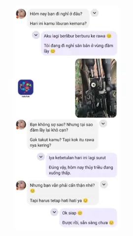 liburan berburu di rawa #HelloTalkFriend #languagepartner #vietnamese #berandatiktok #fypシ 
