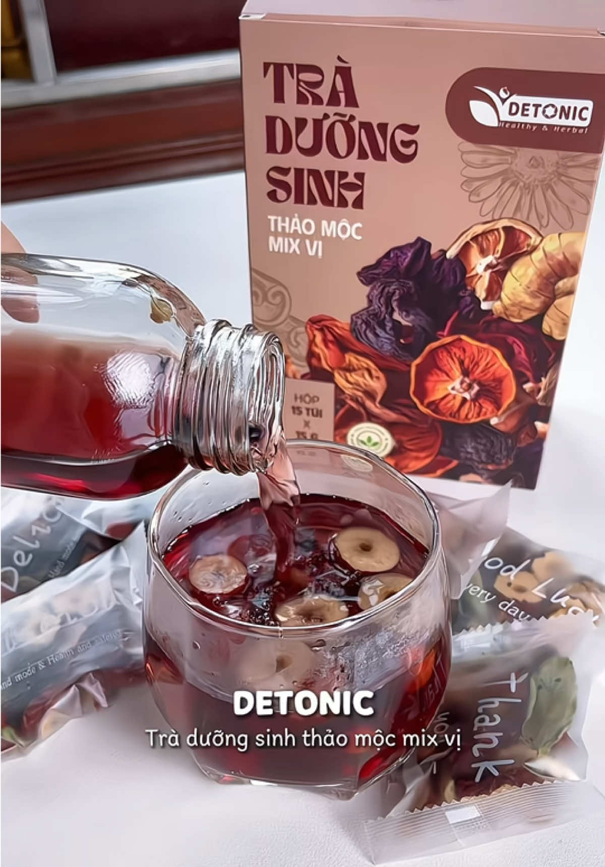 1 ly trà vừa ngon vừa tốt cho sức khỏe #detonic #trathaomoc #traduongsinh  #creatorsearchinsights #cookingandeatingfood 
