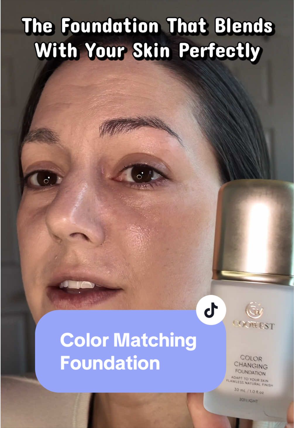 #TikTokCreatorSearchInsightsIncentive This foundation adapts to your skin’s color and is great for mature skin! @CooWest #coowest #colorchangingfoundation #colormatchingfoundation #makeupformatureskin 