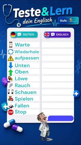 Teste&Lern dein Englisch, schnell und einfach mit deinem Englischdoktor. #deutsch #english #englischlernen #sprachenlernen #lernen 