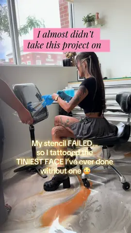 I almost didn’t take on this project  for these reasons  1) it was a rework 2) the faces were TINY 3) the stencils didn’t work  4) the reference photo was blurry  But glad I challenged myself was able to help my client 💕  #rework #tattoo #bostontattoo #tattooartist 