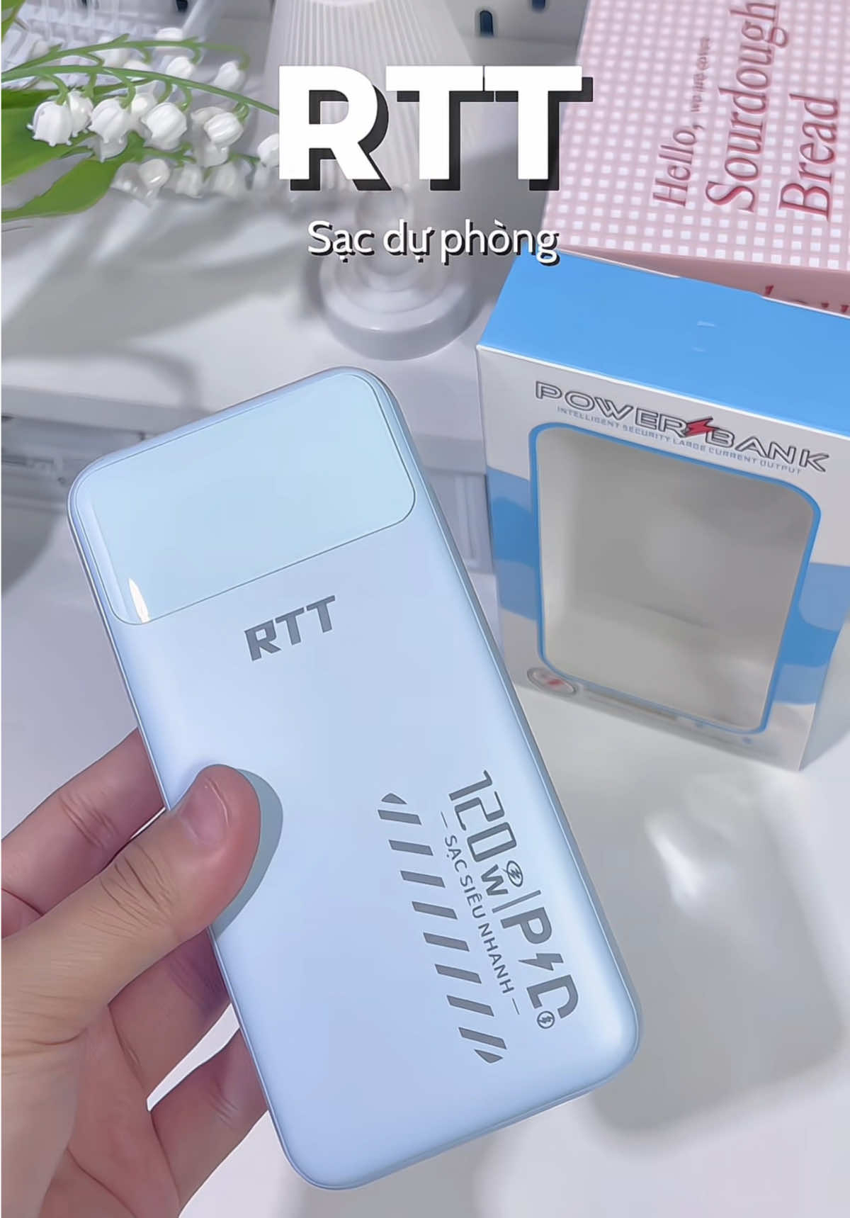 RTT Y488 – sạc dự phòng dung lượng lớn 20.000–30.000mAh, thiết kế hiện đại, tiện mang theo khi đi học, đi làm, đi chơi hoặc du lịch💯 #sacduphong #sacduphongrtt #sacduphong20000mah #rtt #xuhuong 