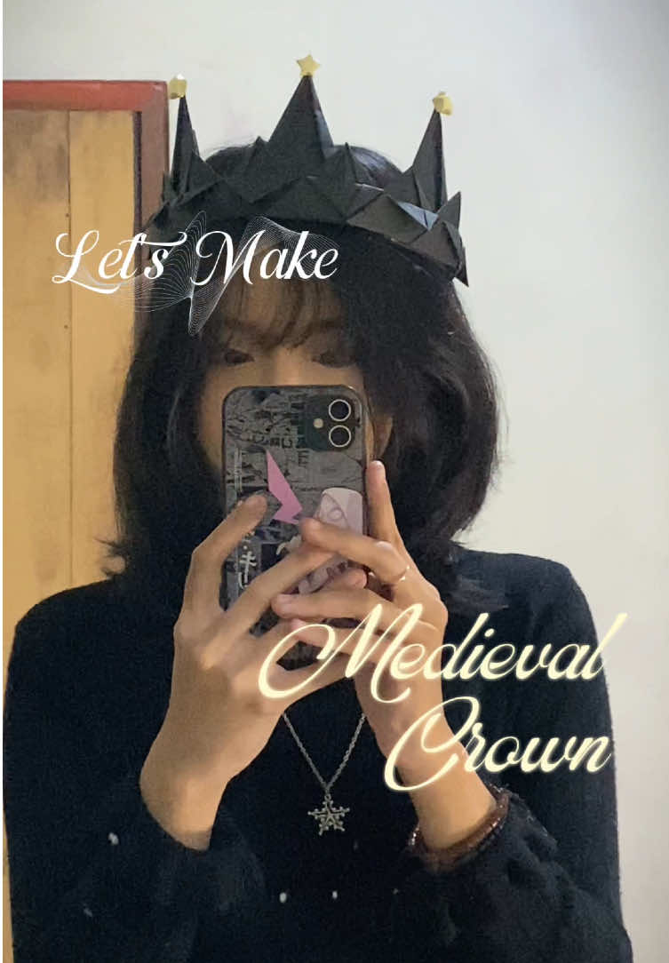 membuat mahkota medieval dari kertas origami👑 #crown #mahkota #medieval #origami #tutorial 