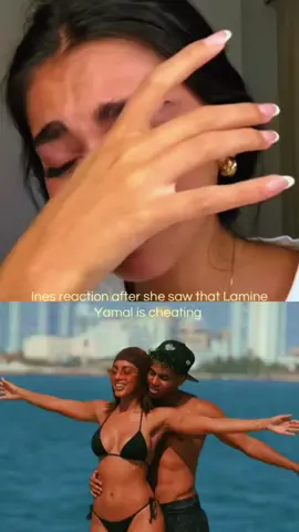 Ines Garcia's reaction to Lamine Yamal cheating on her in colombia🇨🇴 #lamineyamal #inesgarcia #trending 