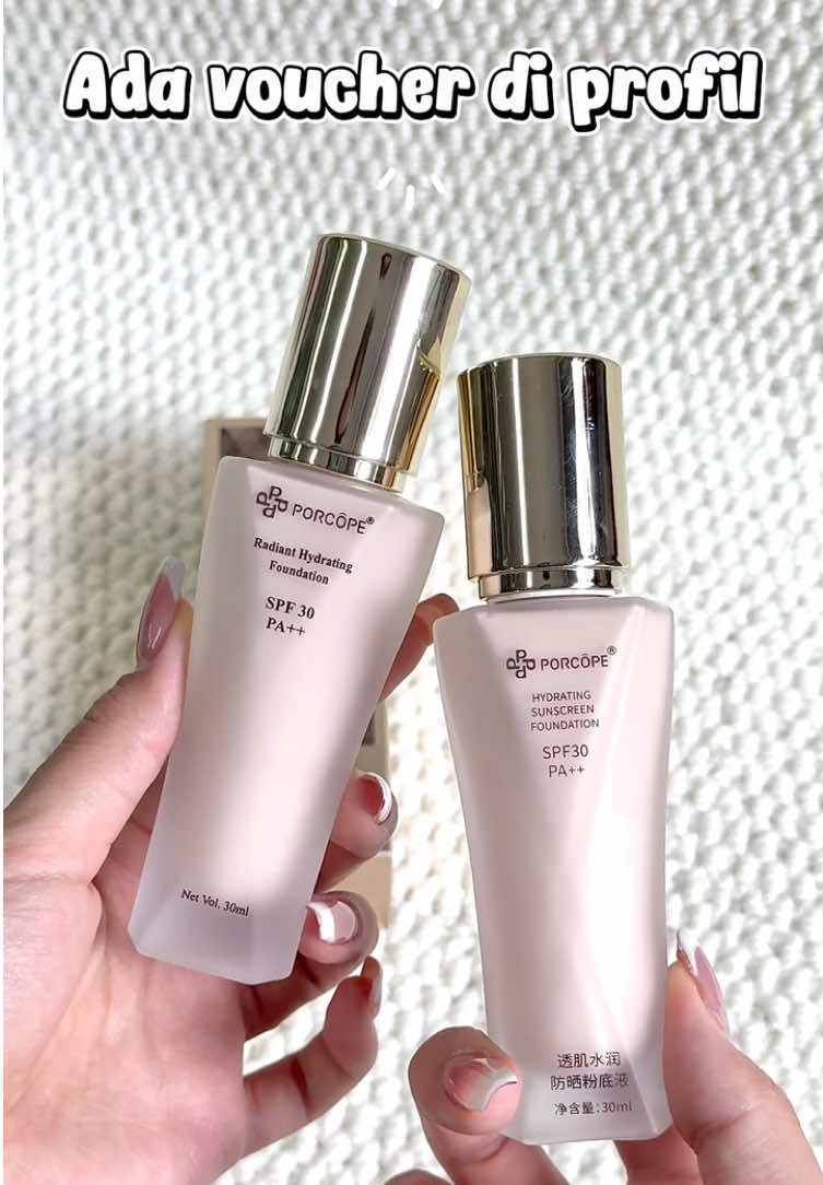 Foundation Porcope 3-in-1: sunscreen + waterproof + coverage ✨  Siapa nih yang masih belum kebagian?  #foundation #makeup #foundationroutine #basemakeup #porcope 