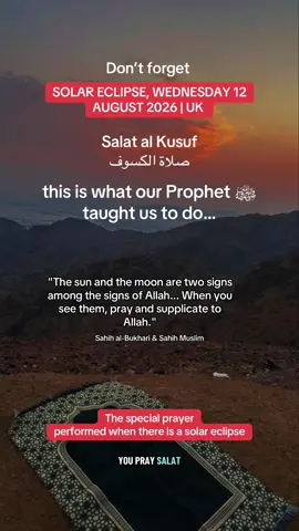 During the eclipse, increase dua, istighfar, dhikr and charity #eclipse #uktiktok #salatulkusuf 