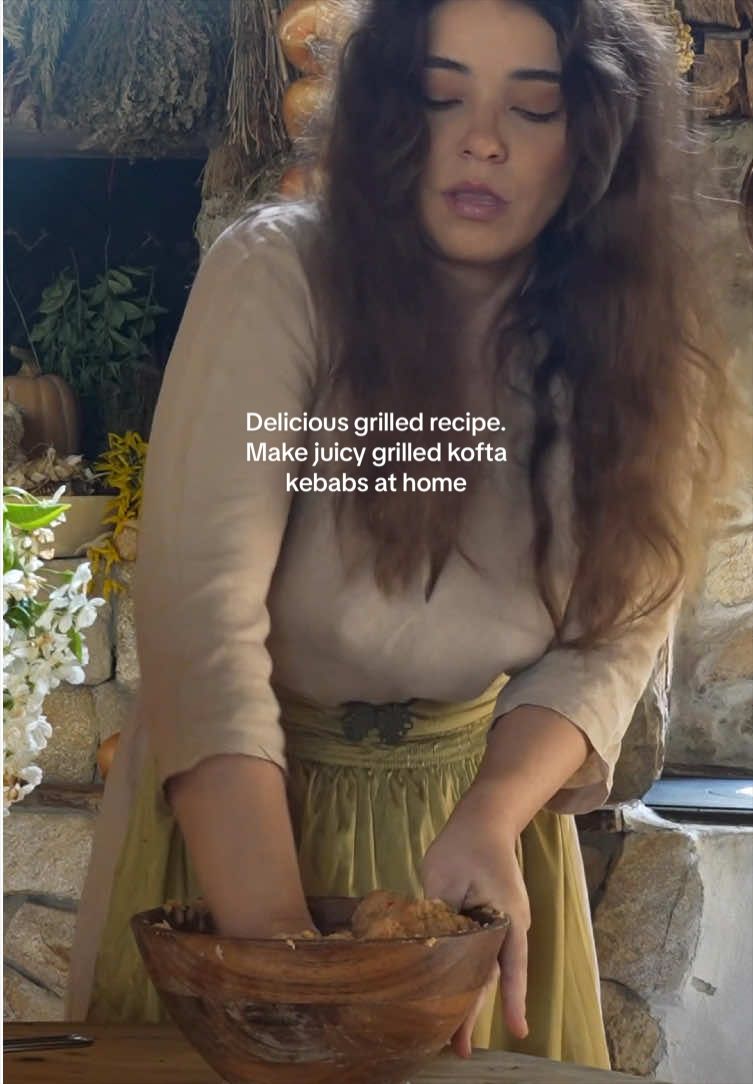 Satisfy your hunger with this delicious grilled recipe. Make juicy grilled kofta kebabs at home using 1 lb ground beef, 1/2 lb ground lamb, onion, garlic, parsley, and warm spices like allspice, cardamom, and sumac. Blend the aromatics, mix with meat and spices, shape onto skewers, and grill over medium-high heat for 8 to 10 minutes.