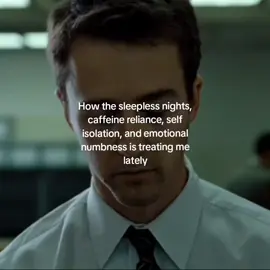 Not hallucinating Brad Pitt yet, though 😒 #fightclub #thenarrator #edwardnorton #tylerdurden #fypシ 
