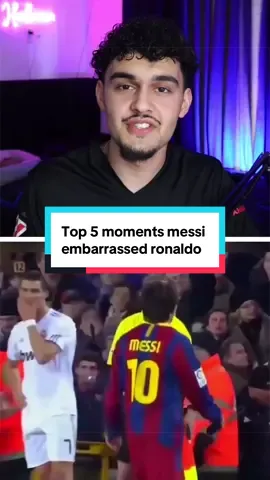 Top 5 moments Messi embarrassed Ronaldo #football #Soccer #messi #ronaldo #barcelona 