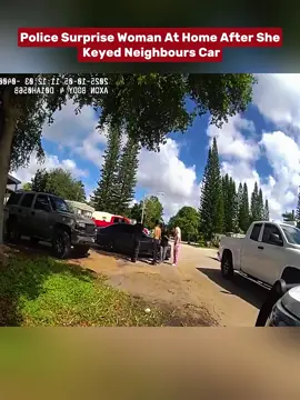 Police Surprise Woman At Home After She Keyed Neighbours Car #cops #copsoftiktok 