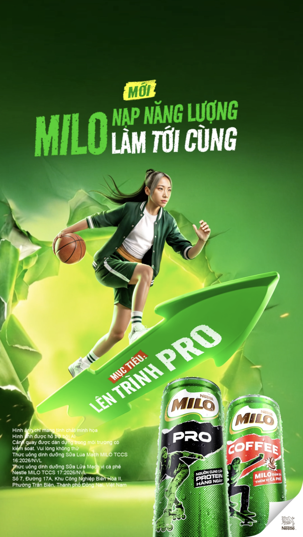 MILO Pro mới, nguồn cung cấp protein giúp bạn nạp năng lượng mỗi ngày để chơi tới cùng!#MILO #ENERGYTOFINISH #NAPNANGLUONG #LAMTOICUNG