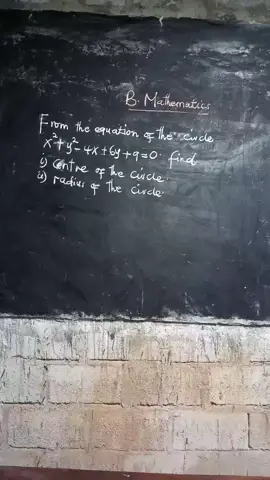 From the Equation  Find the centre and the radius of the circle 