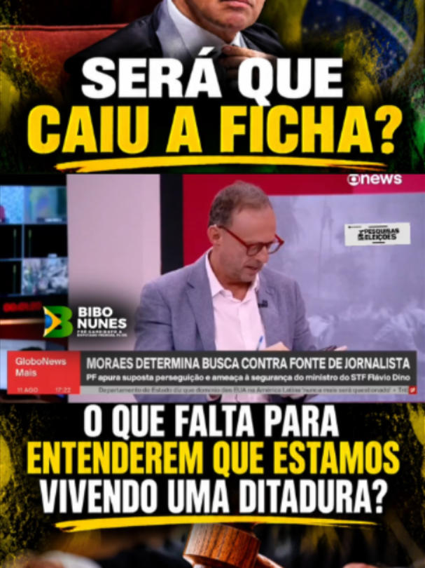 SERÁ QUE A FICHA CAIU? Durante anos, decisões de Alexandre de Moraes contra nomes e grupos ligados à direita foram tratadas por parte da imprensa como medidas necessárias para a chamada “defesa da democracia”. Agora, o cenário parece ganhar novos contornos: quando decisões e medidas também atingem jornalistas e veículos de comunicação, surge uma pergunta que não pode ser ignorada. Até onde pode ir o poder de uma autoridade sem que isso acenda um alerta sobre os limites democráticos? Para quem durante anos relativizou excessos, talvez tenha chegado a hora de enxergar o problema por outra perspectiva. E para você: a ficha finalmente caiu ou ainda falta muito para a imprensa reagir? 👇 Deixe sua opinião nos comentários.