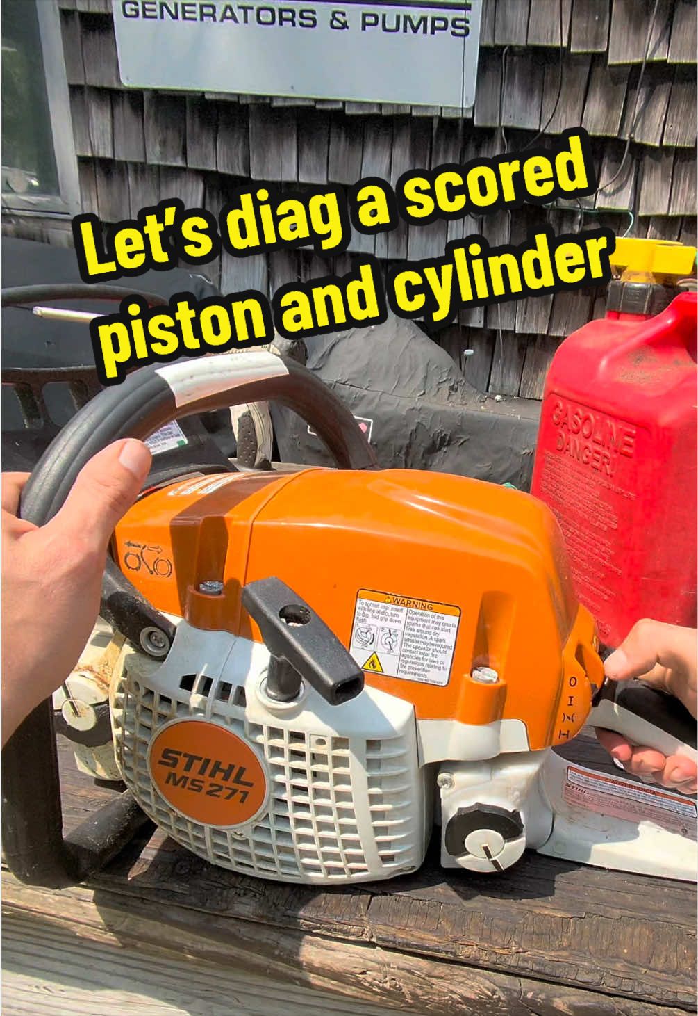 Want to see how to diagnose a scored piston and cylinder? #smallengine #smallenginerepair #tipsandtricks #diagnostic #chainsaw 