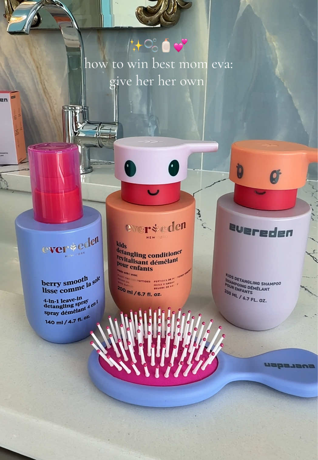 Can you imagine how excited she’ll be to have her own routine with her own products 🥹💕 @Evereden is made by moms, with safe ingredients 👏🏼 #girlmom #girlmama #giftforgirls 