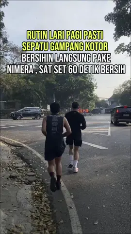 rutin lari pagi tiap hari sepatu cepat banget kotor, tapi tenang sekarang ada nimera sepatu bersih cuman dalam 60 detik #instantcleaner #nimerainstancleaner 