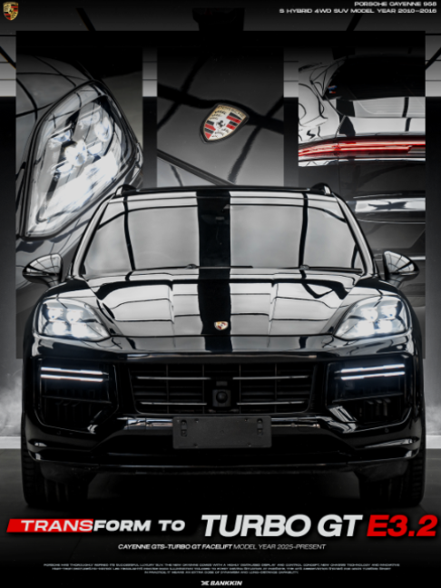 Porsche Cayenne 958 แปลงโฉมสู่ Turbo GT E3.2 Style พร้อมล้อสไตล์ Turbo GT และชุดเบรค Akebono 10 Pot คือการยกระดับทั้งรูปลักษณ์และความรู้สึกในการครอบครอง #porsche#cayenne#turbogt#supercar#transfrom#akebono10pot#bankkin