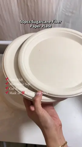 50pcs Sugarcane Fiber Paper Plate  #50pcspaperplate #sugarcanefiberpaperplate #paperplate #sugarcanefiber 