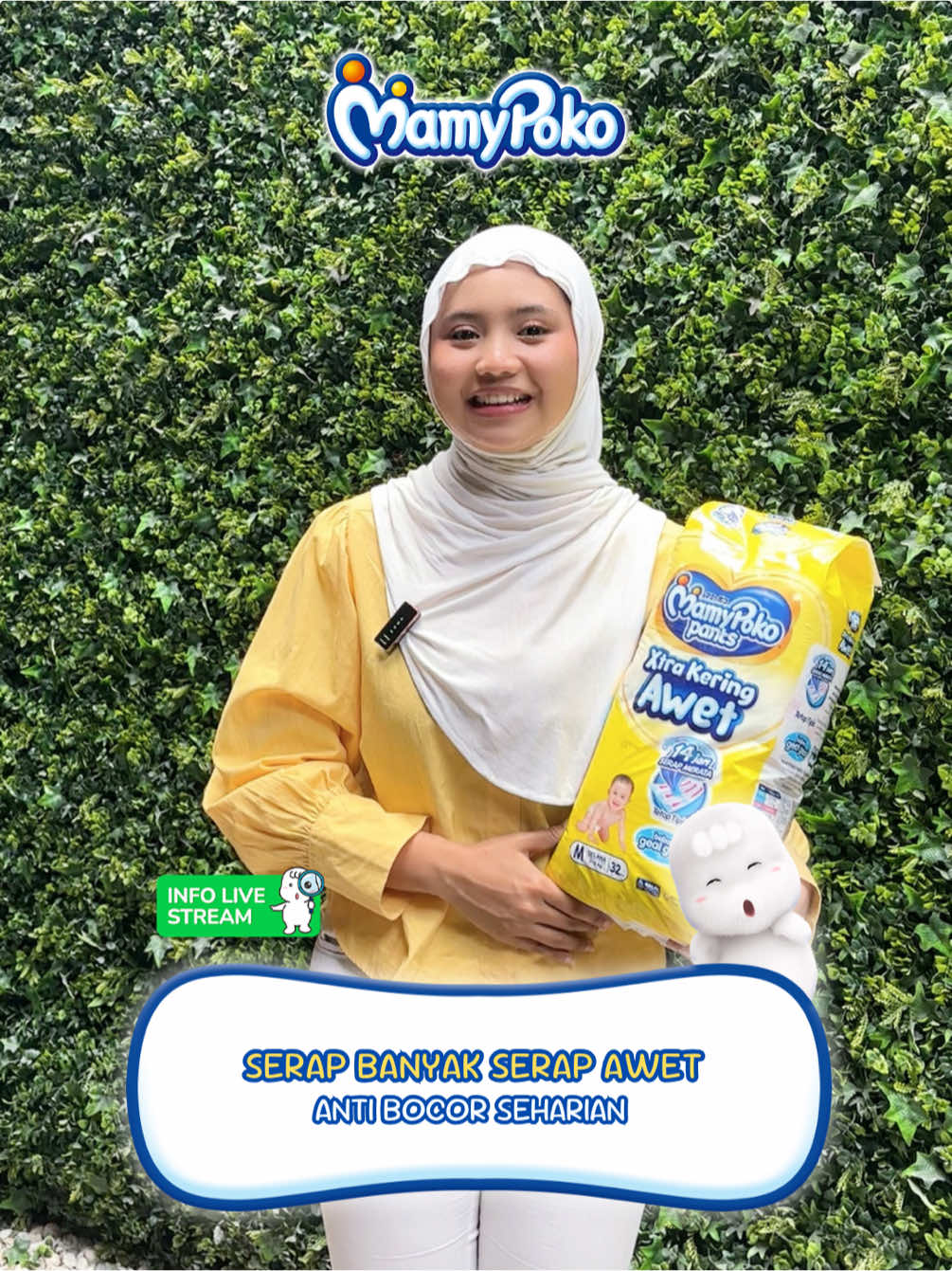 Bebaskan si Kecil bergerak tanpa bikin lecet di kulit. MamyPoko Pants X-Tra Kering hadir dengan bahan selembut sutra yang teruji klinis cegah gatal dan lecet 😉 #mamypoko #popokMamyPoko #mamypokopantsxtrakering #fyp #viralvideo 