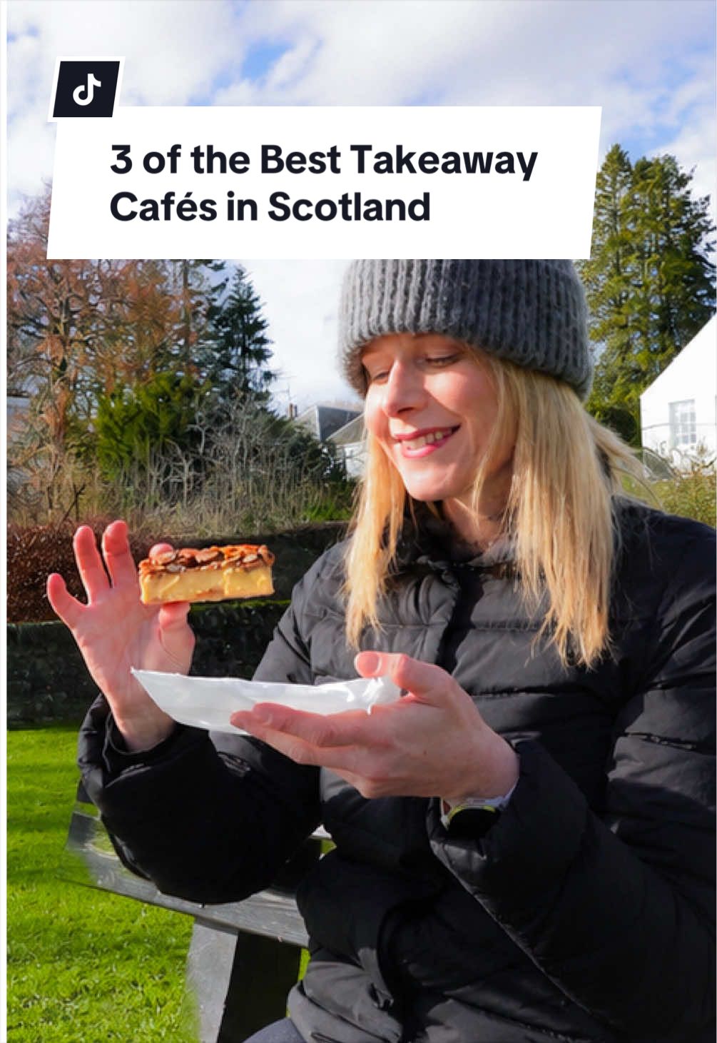 Have you come across any takeaway spots like this in Scotland?  One of my favourite things about travelling around Scotland is stopping at small cafés and food spots along the way. Sometimes they end up being some of the most memorable parts of the trip. Here are a few of my favourites: 🍰 @aran in Dunkeld: I tried a feta pastry and a nutty caramel shortbread, which was honestly one of the best I’ve had. 🥯 East to West in Acharacle: I went for a Scottish breakfast roll with tattie scone, egg and vegetarian haggis. So good! 🍩 @Heather Street Food in Dundee: They offer great coffee, fresh bagels and a range of incredible doughnuts. 💾 Save this for your next trip and let me know if you’ve tried any of these. #Scotland #scottishfood #travelscotland #scottishcuisine 