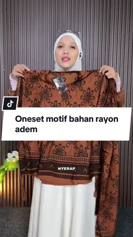 Oneset motif bahan rayon adem #oneset #onesetwanita #onesetmotif #onesetrayon 