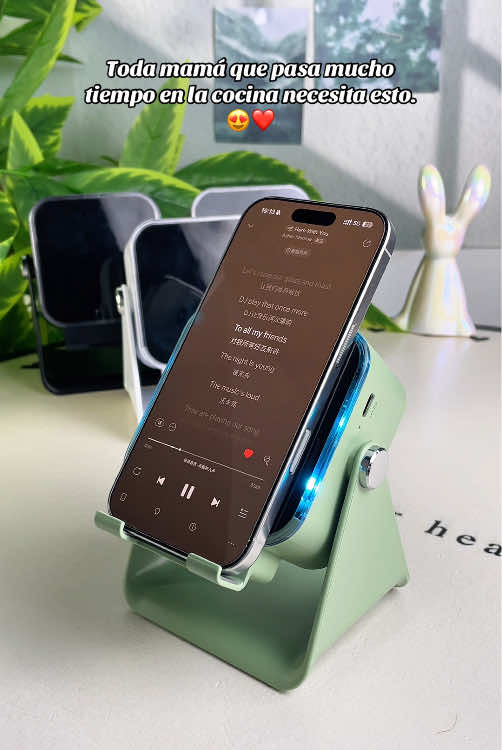 ¡Bañarte no tiene que ser aburrido! Este altavoz 2 en 1 te mantendrá entretenido. #putare #Greenish #inductionspeaker #phoneholderstand #tiktokshopjumpstartsale