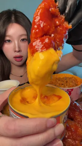 말복엔 역시 KFC 통다리 치킨에 치즈소스 그리고 영원한 짝꿍 불닭까지 ❤️ #먹방 #kfc #통다리치킨 #치킨먹방 #muckbang 