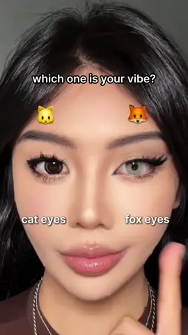Malaysian girls, are you team cat eyes or fox eyes?#foryoupage #makeupmalaysia #makeuphack #foxeyes #cateyes 