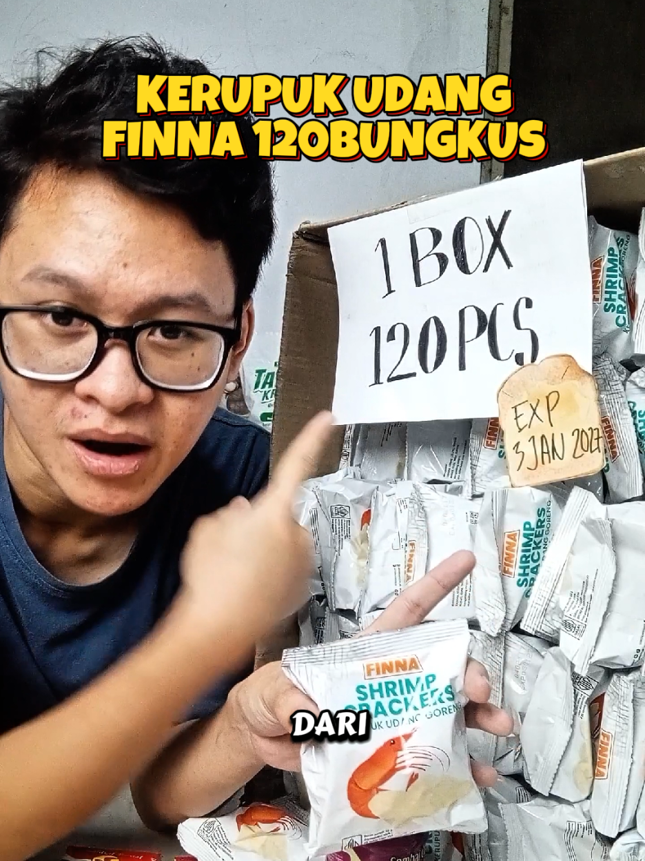 1 DUS KERUPUK UDANG FINNA FOOD DAPAT 120PCS #kerupuk #kerupukudang #kerupukfinna #finnafood #gajiansale 