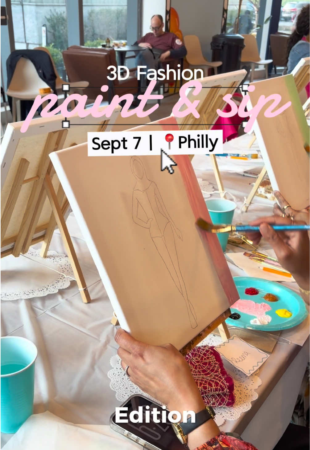 🎨✨ Join us Sept 7 for She Wears the World: New friends edition! You’ll be guided step-by-step to create a fashion painting layered with 3D elements like fabric, gold leaf, and more; inspired by your own style and identity. 🌍 Choose your canvas: a fashion silhouette with hair, a hijabi silhouette, or a blank freestyle canvas. Dress templates will be available. Expect connection bingo, prizes, and creativity celebrating all cultures. Spots are limited, tickets are not sold at the door — grab yours at the link in bio! 📅 Monday, Sept 7th 🕕 5:00 PM – 7:00 PM 📍 @motw.philly 2101 market st 🎟️ $50 (includes your drink) #zayxpaints #thingstodophilly #phillytok #phillythingstodo #paintandsip
