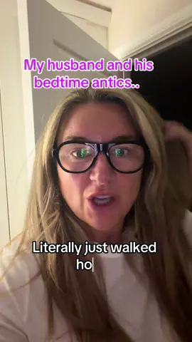 What’s this noise? My bloody husband and his bedtime antics!! #sleep #husband #wife #bedroom 