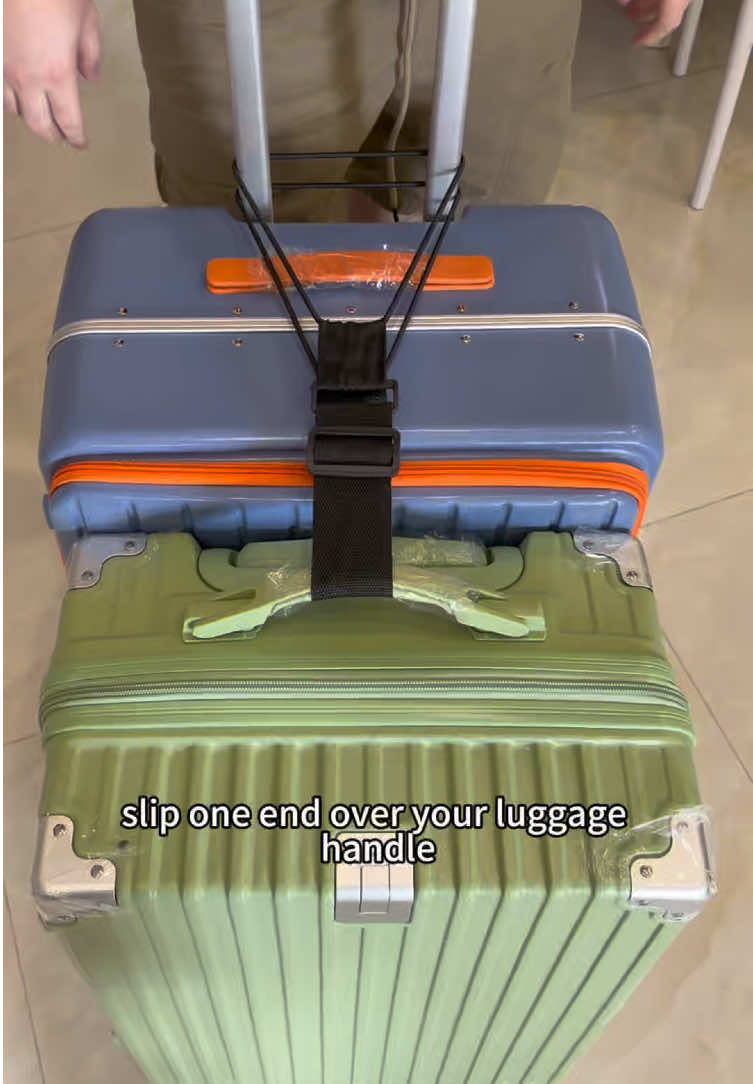 No More chaotic luggage!This strap Lets You carry Multiple Bags Like a pro #TravelHacks#LuggageEssentials#TravelMustHave#PackingTips#TravelGear