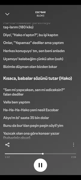 BLOK3 ~ Esc*bar #blok3 #spotify #spotifywrapped #keşfetteyizzz #keşfetedüşürbeni 