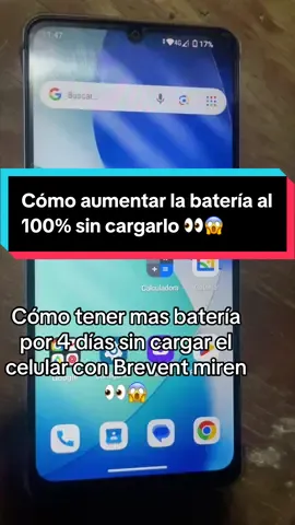 Ay está el tutorial cómo aumentar el porcentaje de la batería al 100% no tiene virus 🦠 es totalmente gratis y seguro vayan #bateriainfinita #brevent #videoviraltiktok #tutorials #meta100k 