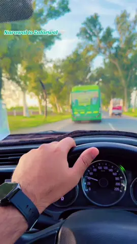نارووال تا ظفروال روڈ خوبصورت مناظر 🤍💚 #narowal #zafarwal #greenbus #viralvideo 