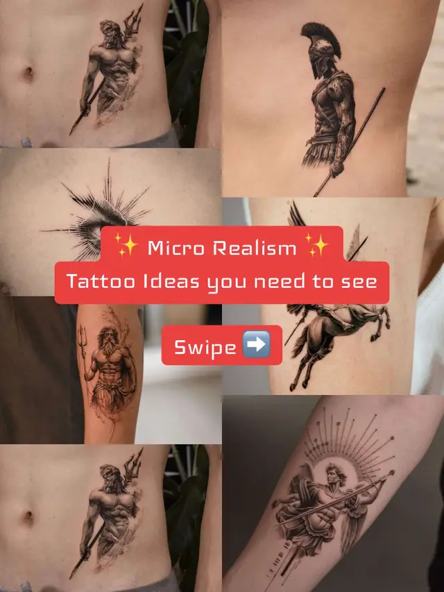 Small tattoos with incredible details. Micro realism is all about capturing realistic faces, animals, nature, symbols, and meaningful moments in delicate, detailed designs. Whether you prefer something subtle and minimal or a tiny piece that still makes a statement, these ideas might inspire your next tattoo.  Save this for your appointment and share it with someone into detailed ink! 👀🔥 #creatorsearchinsights #tattoo #fyp #microrealism #tattoodesignsandideas 