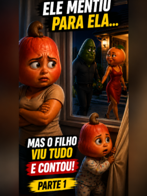 O filho viu o pai entrando na casa da vizinha… 😱🍊 | Parte 1 #frutas #viral #novelinhas #fyp #foryou #triste #drama #traição
