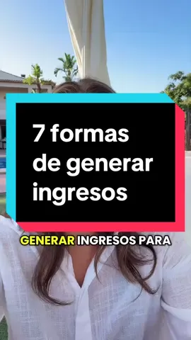 7 formas de generar ingresos… 💶💶💶💶💶💶💶💶💶💶💶 …y no depender únicamente de tu sueldo  #Finanzas #FinanzasPersonales #inversionesyfinanzas #dinero #ingresos 